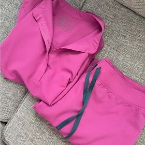 Figs Scrub Set-Bright Fuscia